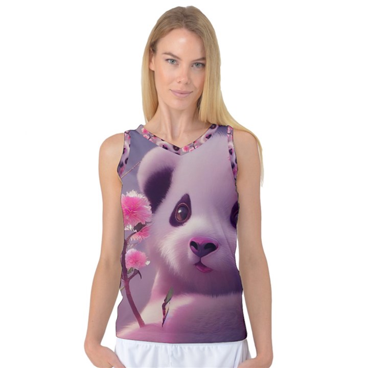 Panda Endangered Protected Bamboo National Treasure Women s Basketball Tank Top