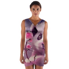 Panda Endangered Protected Bamboo National Treasure Wrap Front Bodycon Dress by Pakemis