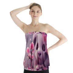 Panda Endangered Protected Bamboo National Treasure Strapless Top by Pakemis