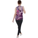 Panda Endangered Protected Bamboo National Treasure Mock Neck Chiffon Sleeveless Top View2