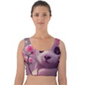 Panda Endangered Protected Bamboo National Treasure Velvet Crop Top View1