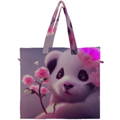 Panda Endangered Protected Bamboo National Treasure Canvas Travel Bag by Pakemis