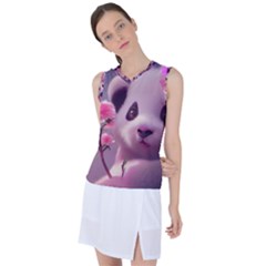 Panda Endangered Protected Bamboo National Treasure Women s Sleeveless Sports Top by Pakemis