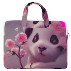 Panda Endangered Protected Bamboo National Treasure Macbook Pro 13  Double Pocket Laptop Bag by Pakemis