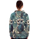 Owl Bird Bird Of Prey Ornithology Animal Women s Zipper Hoodie View2