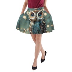 Owl Bird Bird Of Prey Ornithology Animal A-line Pocket Skirt by Pakemis