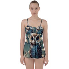 Owl Bird Bird Of Prey Ornithology Animal Babydoll Tankini Set by Pakemis