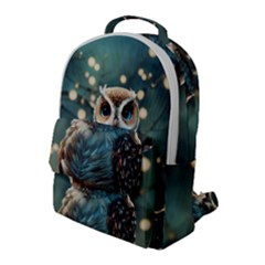 Owl Bird Bird Of Prey Ornithology Animal Flap Pocket Backpack (large) by Pakemis