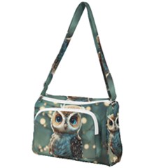 Owl Bird Bird Of Prey Ornithology Animal Front Pocket Crossbody Bag by Pakemis