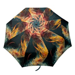 Flame Deep Sea Underwater Creature Wild Folding Umbrellas by Pakemis