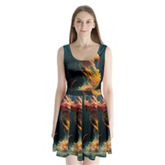 Flame Deep Sea Underwater Creature Wild Split Back Mini Dress  by Pakemis