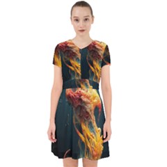 Flame Deep Sea Underwater Creature Wild Adorable In Chiffon Dress by Pakemis