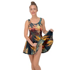 Flame Deep Sea Underwater Creature Wild Inside Out Casual Dress by Pakemis