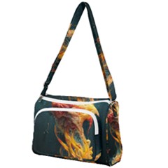 Flame Deep Sea Underwater Creature Wild Front Pocket Crossbody Bag by Pakemis