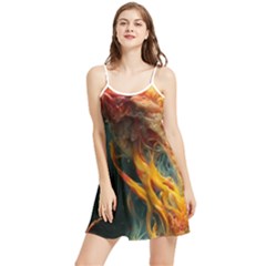 Flame Deep Sea Underwater Creature Wild Summer Frill Dress by Pakemis