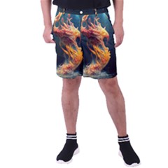 Flame Deep Sea Underwater Creature Wild Men s Pocket Shorts by Pakemis