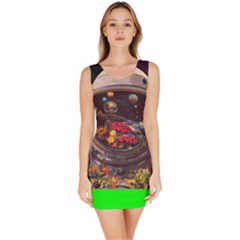 Astronaut Universe Planting Flowers Cosmos Jpg Bodycon Dress