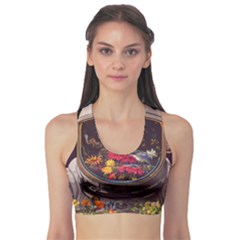 Astronaut Universe Planting Flowers Cosmos Jpg Sports Bra