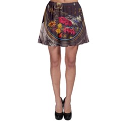 Astronaut Universe Planting Flowers Cosmos Jpg Skater Skirt