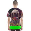 Astronaut Universe Planting Flowers Cosmos Jpg Men s Sport Mesh Tee View2