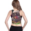 Astronaut Universe Planting Flowers Cosmos Jpg Racer Back Crop Top View2