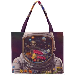 Astronaut Universe Planting Flowers Cosmos Jpg Mini Tote Bag