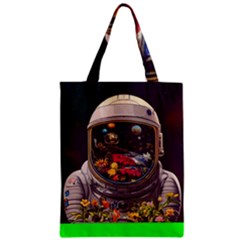 Astronaut Universe Planting Flowers Cosmos Jpg Zipper Classic Tote Bag