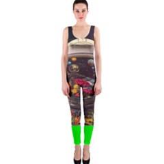 Astronaut Universe Planting Flowers Cosmos Jpg One Piece Catsuit