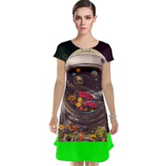 Astronaut Universe Planting Flowers Cosmos Jpg Cap Sleeve Nightdress