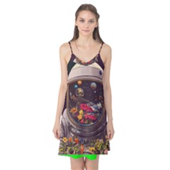 Astronaut Universe Planting Flowers Cosmos Jpg Camis Nightgown 