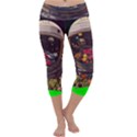 Astronaut Universe Planting Flowers Cosmos Jpg Capri Yoga Leggings View1