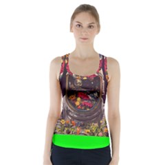 Astronaut Universe Planting Flowers Cosmos Jpg Racer Back Sports Top