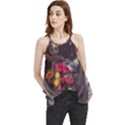 Astronaut Universe Planting Flowers Cosmos Jpg Flowy Camisole Tank Top View1