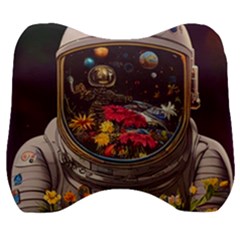 Astronaut Universe Planting Flowers Cosmos Jpg Velour Head Support Cushion