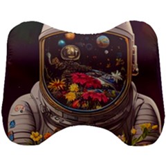 Astronaut Universe Planting Flowers Cosmos Jpg Head Support Cushion