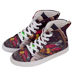 Astronaut Universe Planting Flowers Cosmos Jpg Men s Hi-Top Skate Sneakers