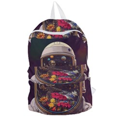 Astronaut Universe Planting Flowers Cosmos Jpg Foldable Lightweight Backpack