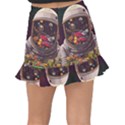 Astronaut Universe Planting Flowers Cosmos Jpg Fishtail Mini Chiffon Skirt View2