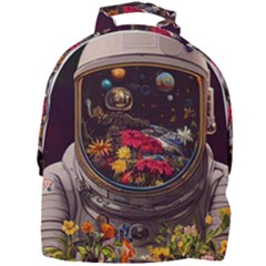 Astronaut Universe Planting Flowers Cosmos Jpg Mini Full Print Backpack