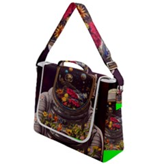 Astronaut Universe Planting Flowers Cosmos Jpg Box Up Messenger Bag