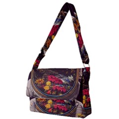 Astronaut Universe Planting Flowers Cosmos Jpg Full Print Messenger Bag (S)