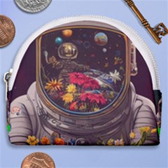 Astronaut Universe Planting Flowers Cosmos Jpg Horseshoe Style Canvas Pouch