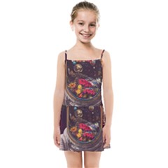 Astronaut Universe Planting Flowers Cosmos Jpg Kids  Summer Sun Dress