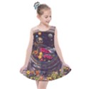 Astronaut Universe Planting Flowers Cosmos Jpg Kids  Summer Dress View1