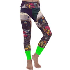 Astronaut Universe Planting Flowers Cosmos Jpg Kids  Lightweight Velour Classic Yoga Leggings