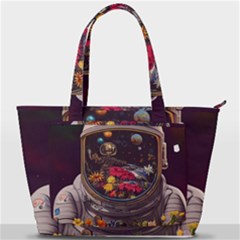 Astronaut Universe Planting Flowers Cosmos Jpg Back Pocket Shoulder Bag 