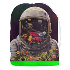 Astronaut Universe Planting Flowers Cosmos Jpg Drawstring Pouch (3XL)