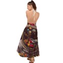 Astronaut Universe Planting Flowers Cosmos Jpg Backless Maxi Beach Dress View2