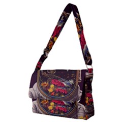 Astronaut Universe Planting Flowers Cosmos Jpg Full Print Messenger Bag (M)