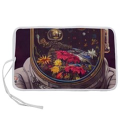 Astronaut Universe Planting Flowers Cosmos Jpg Pen Storage Case (M)